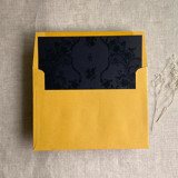 Versailles Nocturne Black envelope liner for A7 square flap envelope | pack of 10 Envelope Liners