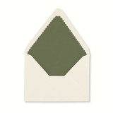 Moss Green Scalloped Laser Envelope Liner (Pack of 20) Envelope Liners