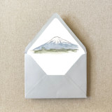 Mt Fuji Japan Watercolor Euroflap Envelope Liner | Set of 10 | For 5x7” invitations Envelope Liners