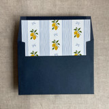 Blue lemon envelope liner for A7 square flap envelope | pack of 10 Envelope Liners
