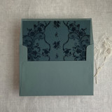 Versailles Nocturne Dark green envelope liner for A7 square flap envelope | pack of 10 Envelope Liners