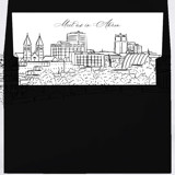 Akron Georgia Skyline Envelope Liner with custom text/saying | Set of 10 | For 5x7 Minted Square Flap Envelope Envelope Liners