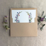 Colorful English botanical garden floral for A7 square flap envelope | pack of 10 Envelope Liners
