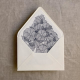 Deep blue ruffled floral lace liner for A7 euro flap envelope | pack of 10 Envelope Liners