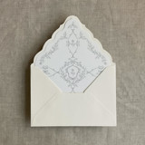 grace floral dusty sage envelope liner for A7 euro flap envelope | pack of 10 Envelope Liners