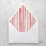 A7 Envelope Liners Holiday Red Stripes (set of 10) Envelope Liners