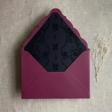 Versailles Nocturne Black envelope liner for A7 euro flap envelope | pack of 10 Envelope Liners