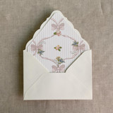 Blush genie floral bows envelope liner for A7 euro flap envelope | pack of 10 Envelope Liners