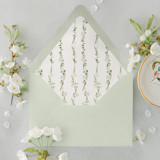 Tulip Blanche Envelope Liners |  Tulip Floral Pattern (10 Pack) Envelope Liners