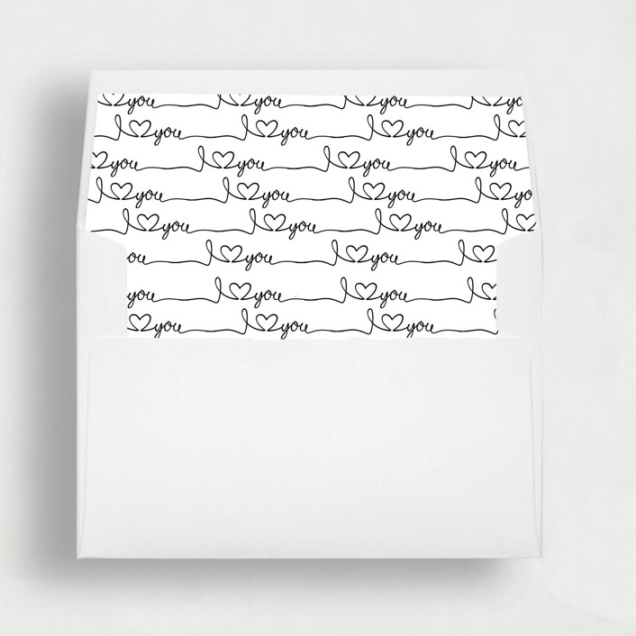 I Heart You Liner Set of 25 Square Envelope Liners Envelope Liners by
