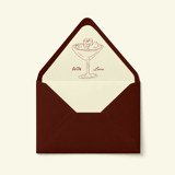 With Love Swan Cocktail Envelope Liner | Set of 10 Envelope Liners