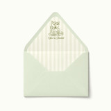 Custom Pet Illustration Striped Envelope Liner | Set of 10 Envelope Liners