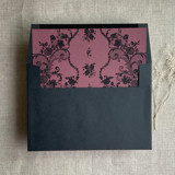 Versailles Nocturne Merlot envelope liner for A7 square flap envelope | pack of 10 Envelope Liners