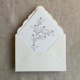 Jessica minimalist black envelope liner for A7 euro flap envelope | pack of 10 Envelope Liners