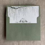 willow and swan moss print liner for A7 square flap envelope | pack of 10 Envelope Liners