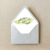 Tuscany Italy Watercolor Euroflap Envelope Liner | Set of 10 | For 5x7” invitations Envelope Liners
