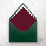 A7 Envelope Liners Holiday Scalloped Red (set of 10)