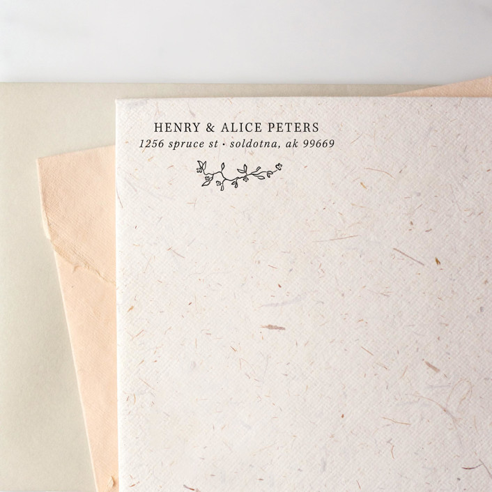 Address Stamp No. 1 Wedding Envelope Accessories by Cedar and Grey Minted