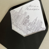 Philadelphia Skyline Envelope Liner | Set of 10 Envelope Liners