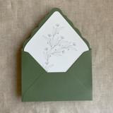 Jessica minimalist sage envelope liner for A7 euro flap envelope | pack of 10 Envelope Liners