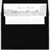 San Jose Skyline Envelope Liner with custom text/saying | Set of 10 | For 5x7 Minted Square Flap Envelope Envelope Liners