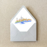 Nashville Tennessee Watercolor Euroflap Envelope Liner | Set of 10 | For 5x7” invitations Envelope Liners