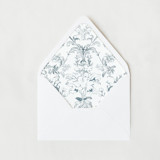 Blue Toile de Jouy Envelope Liner | Set of 25 Euro Envelope Liners Envelope Liners