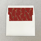 Red Christmas Lights Square Envelope Liner | Set of 10 Envelope Liners