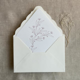 Jessica minimalist mauve envelope liner for A7 euro flap envelope | pack of 10 Envelope Liners