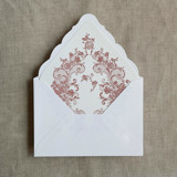 French rose lace old rose envelope liner for A7 euro flap envelope | pack of 10 Envelope Liners