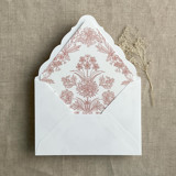 Venetian floral old rose liner for A7 euro flap envelope | pack of 10 Envelope Liners
