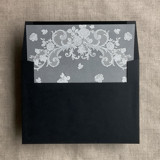 Labelle rose lace vellum envelope liner for A7 square flap envelope | pack of 10 Envelope Liners