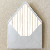 Neutral Beige Stripe Envelope Liner | Set of 10 | For 5x7” Invitations Envelope Liners
