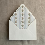 Emberlin vintage blue floral print envelope liner for A7 euro flap envelope | pack of 10 Envelope Liners