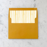 A7 Envelope Liners Holiday Gold Stripes (set of 10) Square Envelope Liners