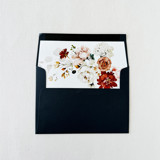 Rustic Orange Peach Floral Envelope Liner, Set of 10 Envelope Liners