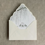 willow and swan moss print liner for A7 euro flap envelope | pack of 10 Envelope Liners