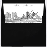 Milwaukee Skyline Envelope Liner with custom text/saying | Set of 10 | For 5x7 Minted Square Flap Envelope Envelope Liners