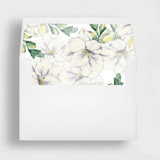 White Floral Blossom Liner | Set of 25 Square Envelope Liners Envelope Liners