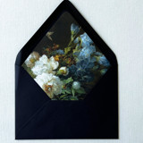 A7 Envelope liners Fine Art Blue White Flowers | Set of 10 Envelope Liners