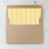 A7 Envelope Liners Yellow Stripes Square Flap (set of 10)