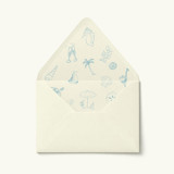 Coastal Doodle Envelope Liner | Set of 10 Envelope Liners