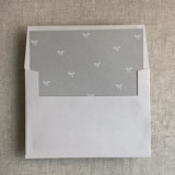 Stone baby ribbon bows envelope liner for A7 square envelope | pack of 10 Envelope Liners