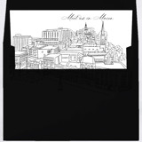 Macon Georgia Skyline Envelope Liner with custom text/saying | Set of 10 | For 5x7 Minted Square Flap Envelope Envelope Liners
