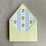 Blue lemon envelope liner for A7 euro flap envelope | pack of 10 Envelope Liners