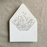 Adorable wild floral envelope liner for A7 euro flap envelope | pack of 10 Envelope Liners
