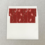 Red Merry Christmas Stripes Square Envelope Liner | Set of 10 Envelope Liners