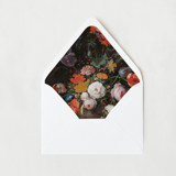 Black Floral Art| Set of 25 Euro Envelope Liners Envelope Liners