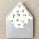 Palm Tree Envelope Liner | Set of 10 | For 5x7” Invitations Envelope Liners