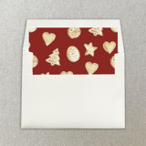Red Sugar Cookies Square Envelope Liner | Set of 10 Envelope Liners